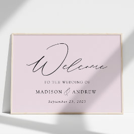 Moderne, elegante Script Lavender Wedding Willkomm Poster