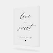 Moderne elegante Script-Liebe ist süße Favoriten Acrylschild (Winkel)