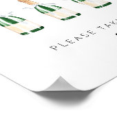 Moderne elegante Script Mini Champagne Flaschen Poster (Ecke)