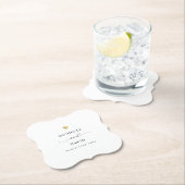 Moderne, elegante Script-Minimal-Gold-Gastgeschenk Untersetzer (Vor Ort)