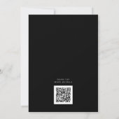 Moderne, elegante Script Minimalistisch QR Code We Einladung (Rückseite)