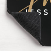 Moderne elegante Script Monogram Initials Black Go Mousepad (Ecke)