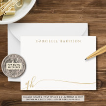 Moderne elegante Script Monogram-Initials Gold