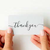 Moderne elegante Script Order Vielen Dank Visitenkarte