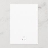 Moderne elegante Script QR Code Wedding RSVP Card Begleitkarte (Rückseite)