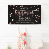 Moderne elegante Script-Rose Gold Happy Rentiremen Banner (Insitu)