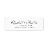 Moderne elegante Script-Rücksendeadresse (Vorne)