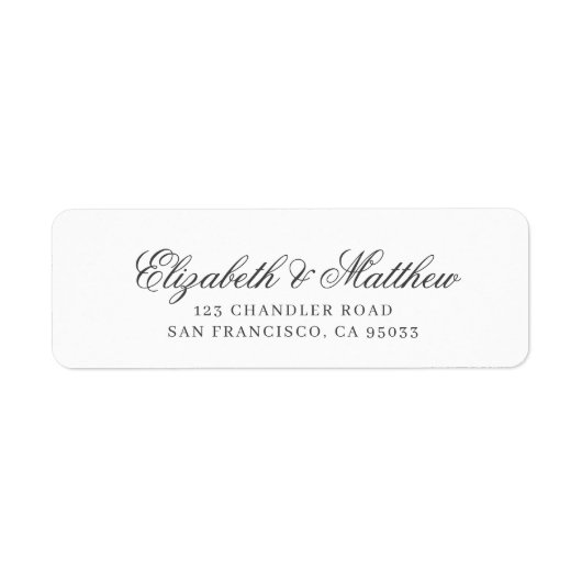 Moderne elegante Script-Rücksendeadresse (Vorne)