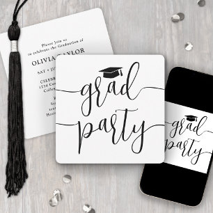 Moderne, elegante Script Simple Graduation Party Einladung