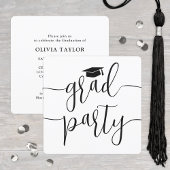 Moderne, elegante Script Simple Graduation Party Einladung