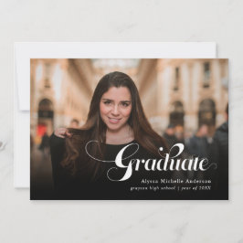 Moderne elegante Script Typografy Abschluss Card Einladung
