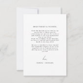 Moderne, elegante Script Typografy Foto Wedding Dankeskarte (Rückseite)