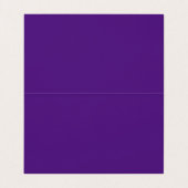 Moderne elegante Script Violet Falted Business Car Visitenkarten (Innenseite Aufgefaltet)