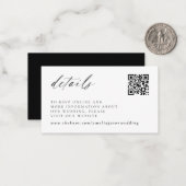 Moderne, elegante Script-Wedding-Details-Karte Mitteilungskarte (Vorderseite/Rückseite Beispiel)