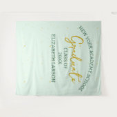 Moderne Elegante Senior Abschluss Hintergrund Wandteppich (Vorderseite (Horizontal))