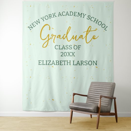 Moderne Elegante Senior Abschluss Hintergrund Wandteppich (Beispiel)