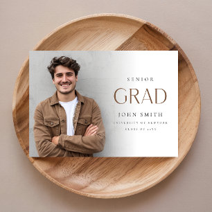 Moderne elegante Senior-Absolventen-Foto Master-Ab Dankeskarte