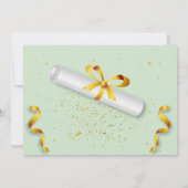 Moderne Elegante Senior Golden Black Abschluss Einladung (Rückseite)