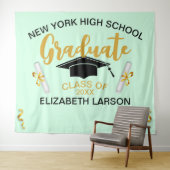 Moderne Elegante Senior Golden Black Background Wandteppich (Beispiel (Horizontal))