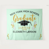 Moderne Elegante Senior Golden Black Background Wandteppich (Vorderseite (Horizontal))