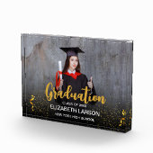 Moderne Elegante Senior Golden Black Fotoblock (Rechts)