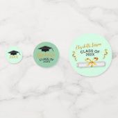 Moderne Elegante Senior Golden Black Konfetti (Vorderseiten)