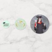 Moderne Elegante Senior Golden Black Konfetti (Rückseiten)