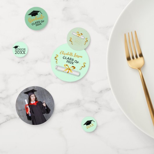 Moderne Elegante Senior Golden Black Konfetti (Gruppe)