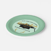 Moderne Elegante Senior Golden Black Pappteller (Schrägansicht)