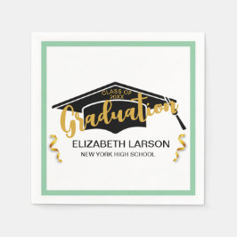 Moderne Elegante Senior Golden Black Serviette