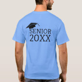 Moderne Elegante Senior Golden Black T-Shirt (Rückseite)