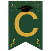 Moderne Elegante Senior Golden Black Wimpelkette (Erste Fahne)