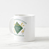 Moderne Elegante Senior Green Themed Kaffeetasse (Vorderseite Links)