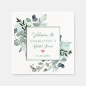 Moderne, elegante Servietten aus Eukalyptus-Brautp (Vorderseite)