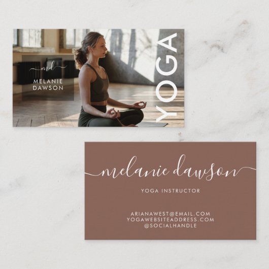 Moderne Elegante Signatur Mit Monogramm Visitenkarte (Vorne/Hinten)