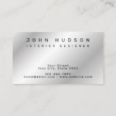 Moderne elegante Silber- und Schwarzwahlvorlage Visitenkarte (Rückseite)