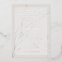 Moderne elegante silbergraue florale Hochzeit