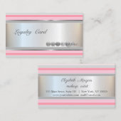 Moderne elegante, silberne, gestreifte Treuekarte (Vorne/Hinten)