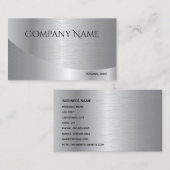 Moderne elegante Silver Corporate Business Card Visitenkarte (Vorne/Hinten)