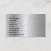 Moderne elegante Silver Corporate Business Card Visitenkarte (Rückseite)