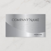 Moderne elegante Silver Corporate Business Card Visitenkarte (Vorderseite)