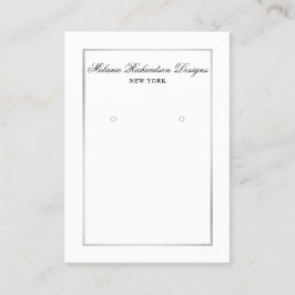 Moderne elegante Silver Frame Earring Display Card Visitenkarte