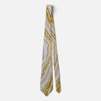 Moderne, elegante Silver Gold Wedding/Business Krawatte