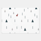 Moderne elegante skandinavische Familie Blue Red B Geschenkpapier Set (Vorderseite 3)