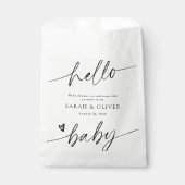 Moderne elegante Skript-Baby-Party Geschenktütchen (Vorderseite)