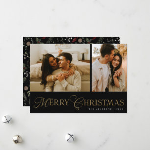 Moderne elegante Skript-Foto-Collage Weihnachten