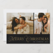 Moderne elegante Skript-Foto-Collage Weihnachten (Vorderseite)