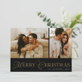 Moderne elegante Skript-Foto-Collage Weihnachten (Stehend Vorderseite)