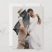 Moderne elegante Skript-Foto-Hochzeit Save The Date (Rückseite)