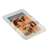Moderne elegante Skript Hochzeitsfoto  Magnet (Rechte Seite)